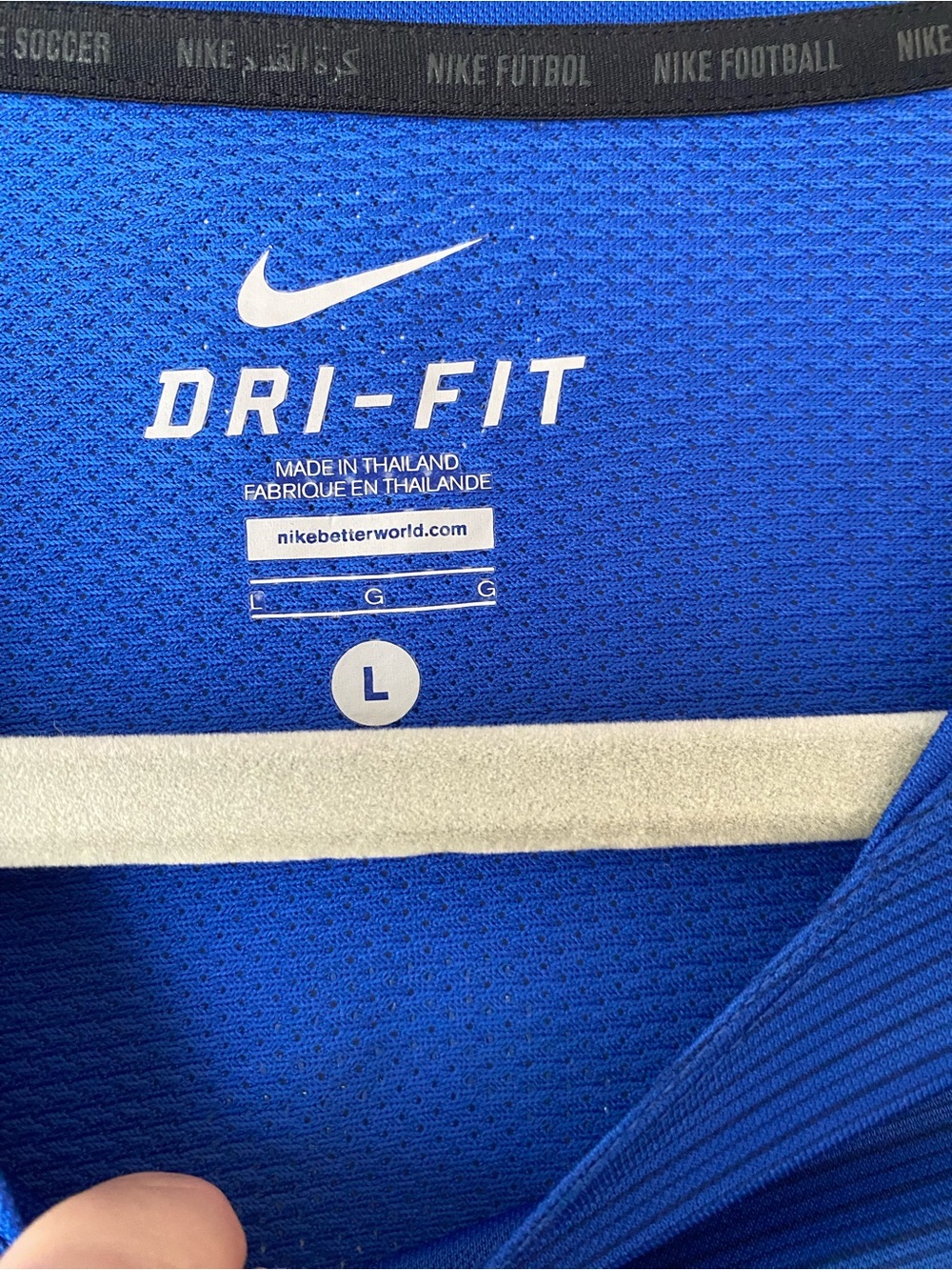 Nike US men’s soccer dri-fit unisex L tee shirt top 3 star soccer LET’S GOOO ⚽️ - Picture 3 of 8